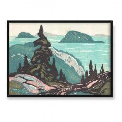 Franklin Carmichael Pejzaż znad jeziora Superior 70×50