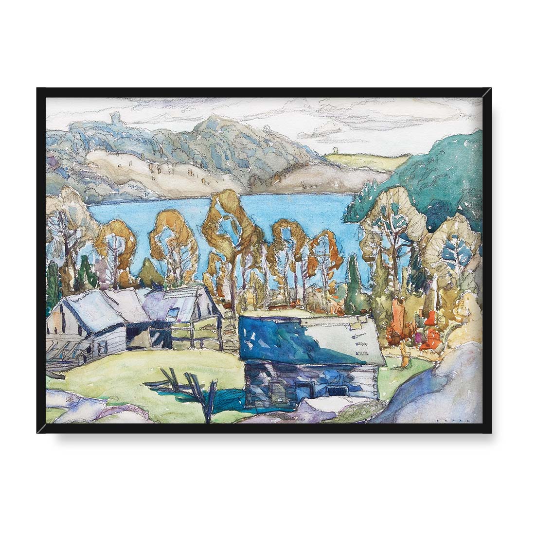 Franklin Carmichael Stare stodoły Miner’s Bay 40x30