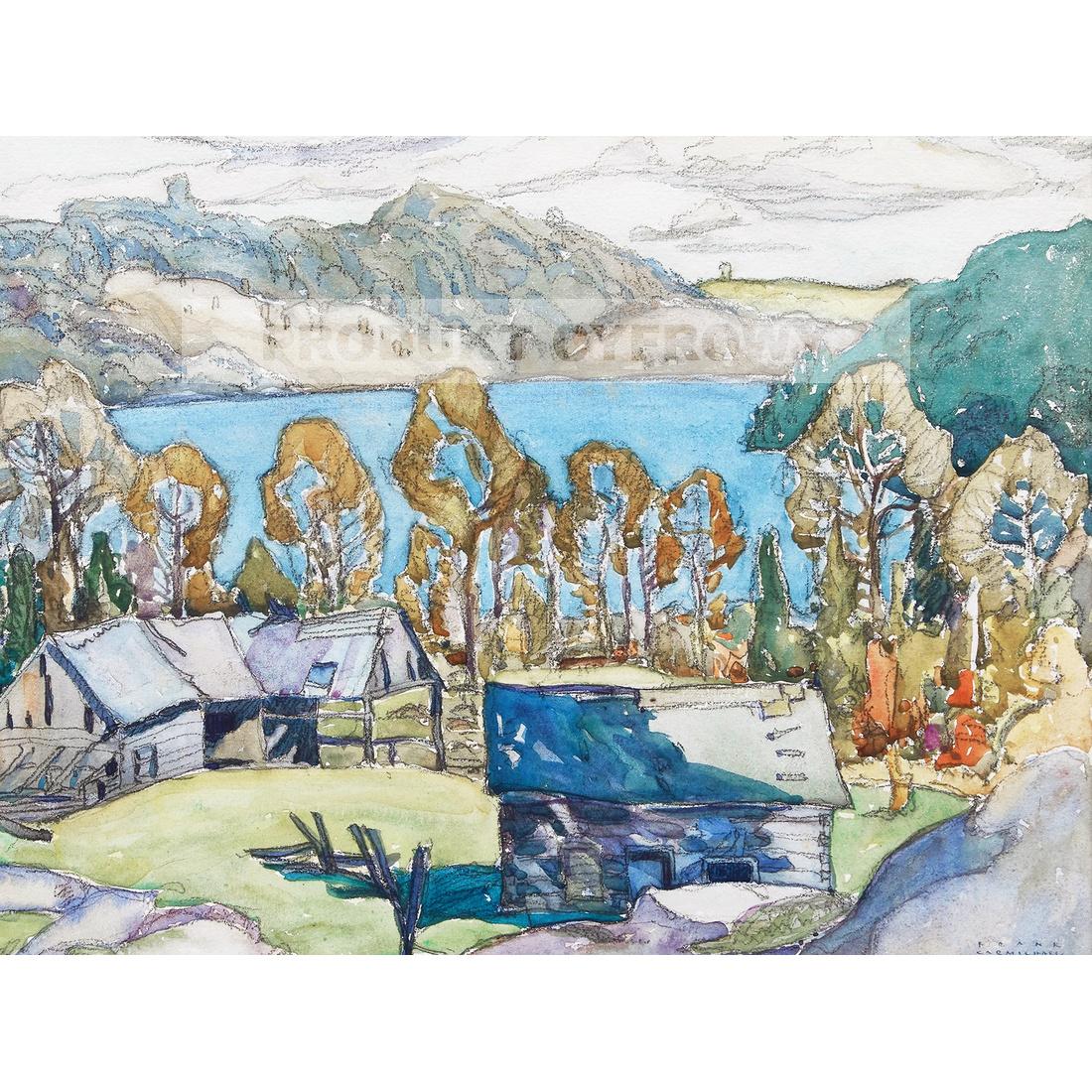 Franklin Carmichael Stare stodoły Miner’s Bay — produkt cyfrowy do pobrania