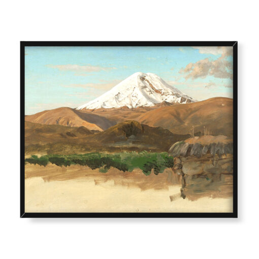 Frederic Edwin Church Studium góry Chimborazo w Ekwadorze 50x40 w RAMIE