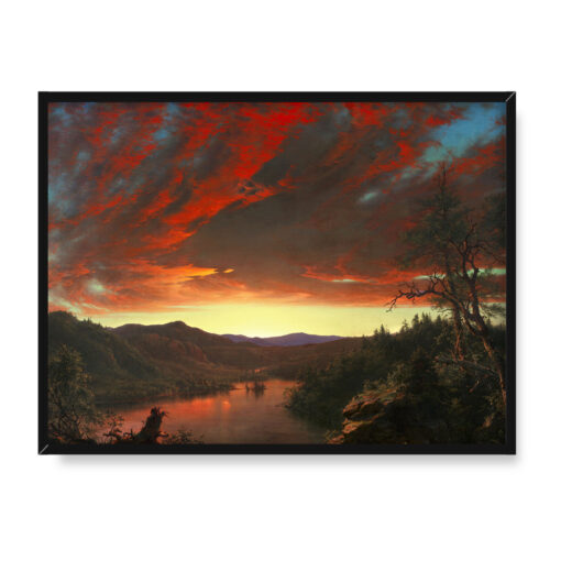 Frederic Edwin Church Zmierzch Twilight in the Wilderness 40x30 w RAMIE
