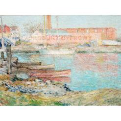 Frederick Childe Hassam Czerwony młyn w Cos Cob — produkt cyfrowy do pobrania