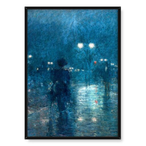 Frederick Childe Hassam Piąta Aleja Nokturt 50x70
