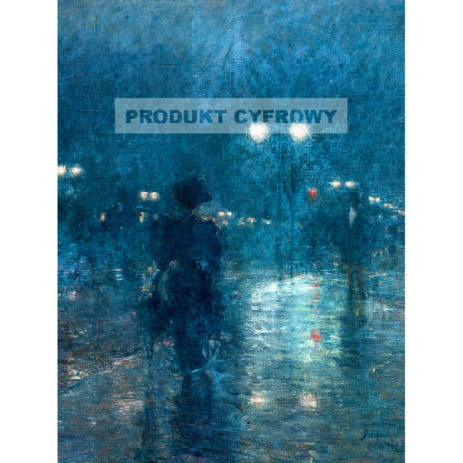 Frederick Childe Hassam Piąta Aleja Nokturt — produkt cyfrowy do pobrania
