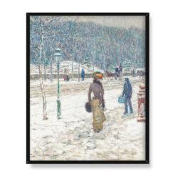 Frederick Childe Hassam Ulica Nowego Jorku Zimą 40×50