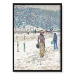Frederick Childe Hassam Ulica Nowego Jorku Zimą 50×70