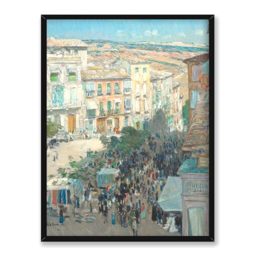 Frederick Childe Hassam Widok miasta południowej Francji 30x40 w RAMIE