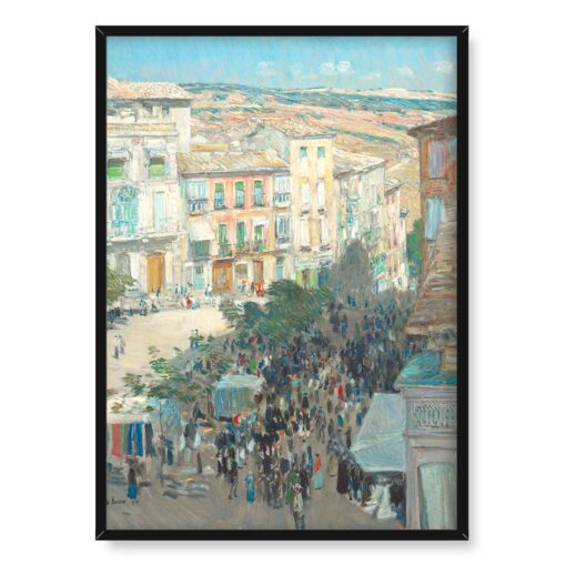 Frederick Childe Hassam Widok miasta południowej Francji 50x70