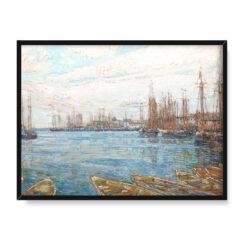 Frederick Childe Hassam Zatoka tysiąca masztów 40×30