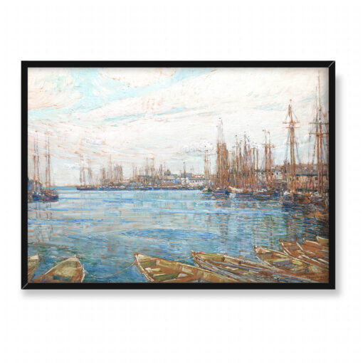 Frederick Childe Hassam Zatoka tysiąca masztów 70x50