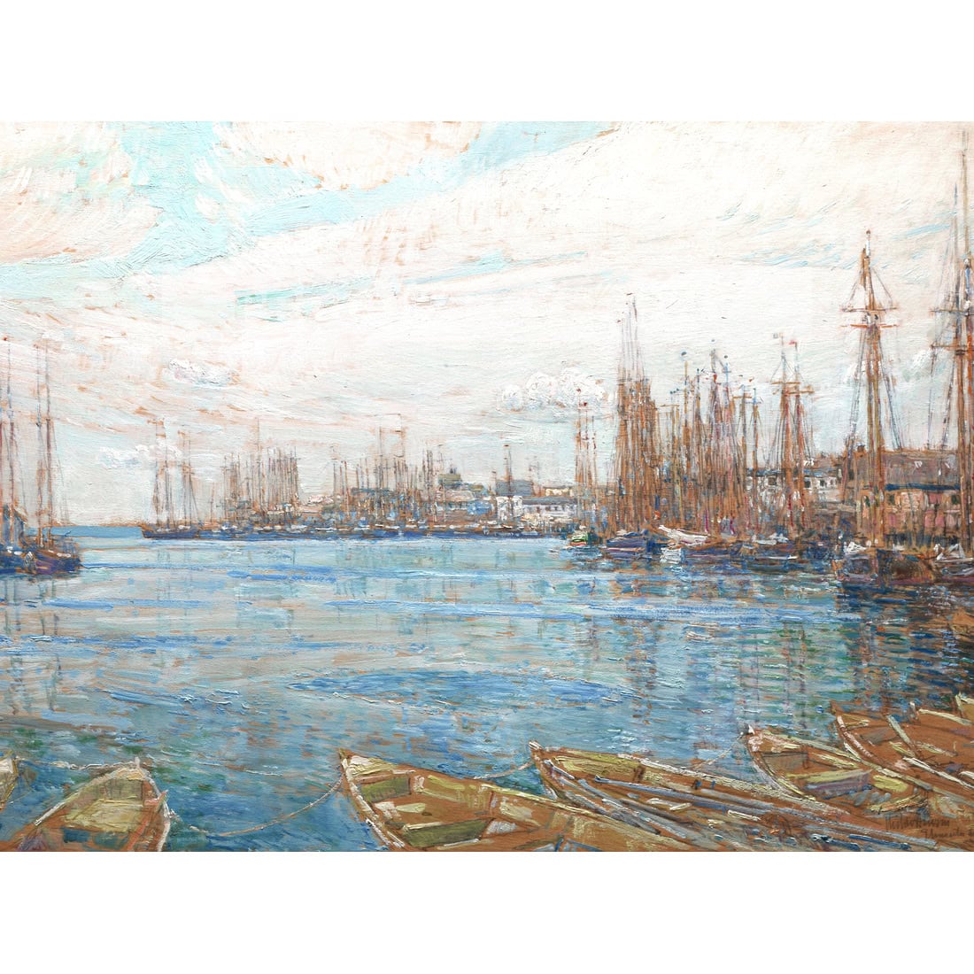 Frederick Childe Hassam Zatoka tysiąca masztów — produkt cyfrowy do pobrania