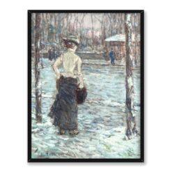 Frederick Childe Hassam Zima w Central Parku 30×40
