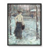 Frederick Childe Hassam Zima w Central Parku 40×50 w RAMIE
