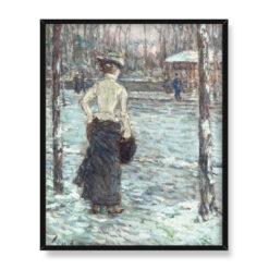Frederick Childe Hassam Zima w Central Parku 40×50