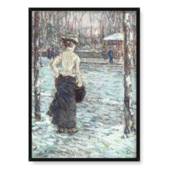 Frederick Childe Hassam Zima w Central Parku 50×70