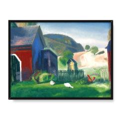 George Bellows Farma z kurczakami 40×30 w RAMIE