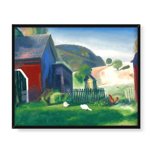 George Bellows Farma z kurczakami 50x40 w RAMIE