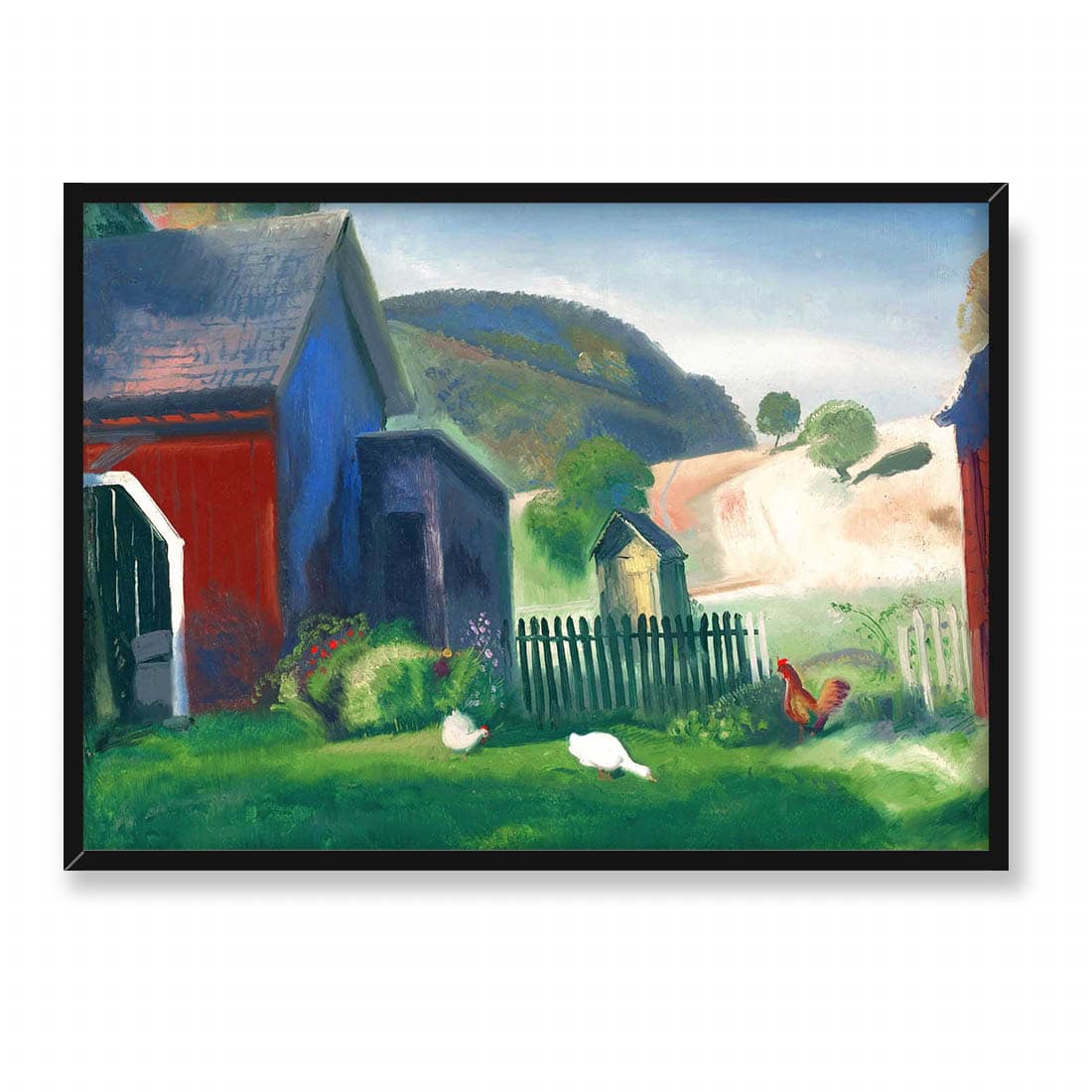 George Bellows Farma z kurczakami 70x50