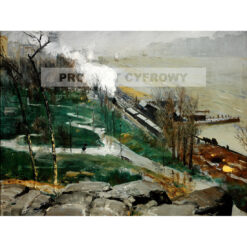 George Bellows Rzeka w deszczowy dzień — produkt cyfrowy do pobrania