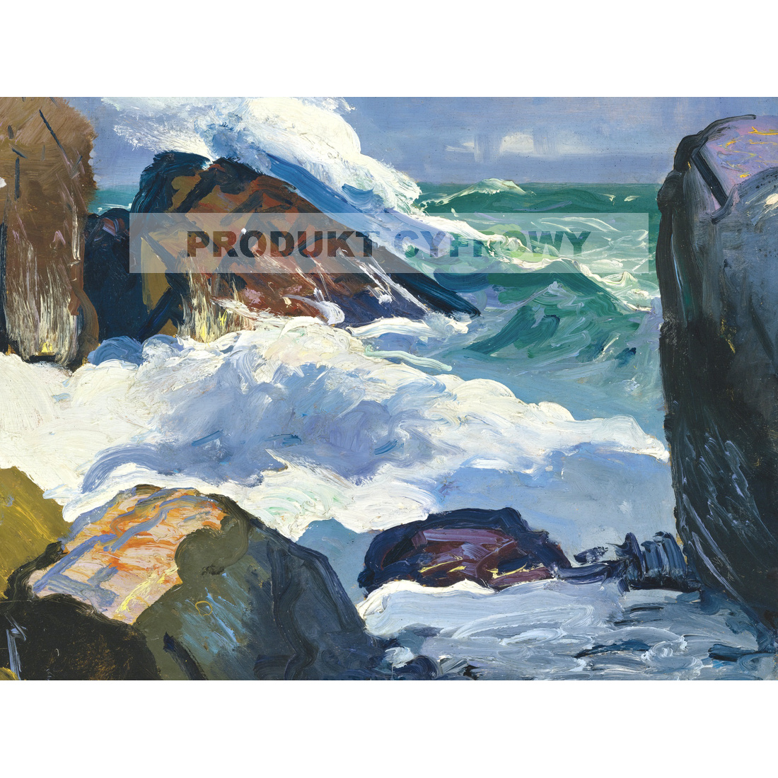 George Bellows Słoneczny przypływ — produkt cyfrowy do pobrania