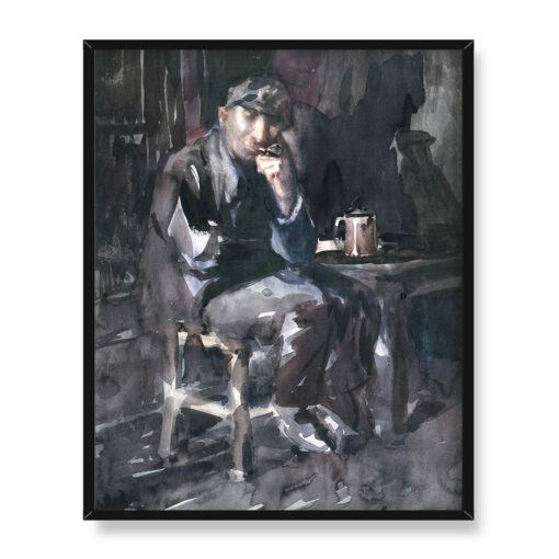 George Benjamin Luks David Parrish Wnętrze tawerny 40x50