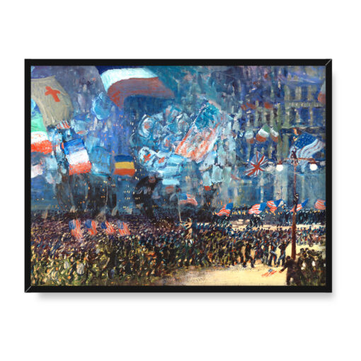 George Benjamin Luks Noc rozejmu 40x30 w RAMIE