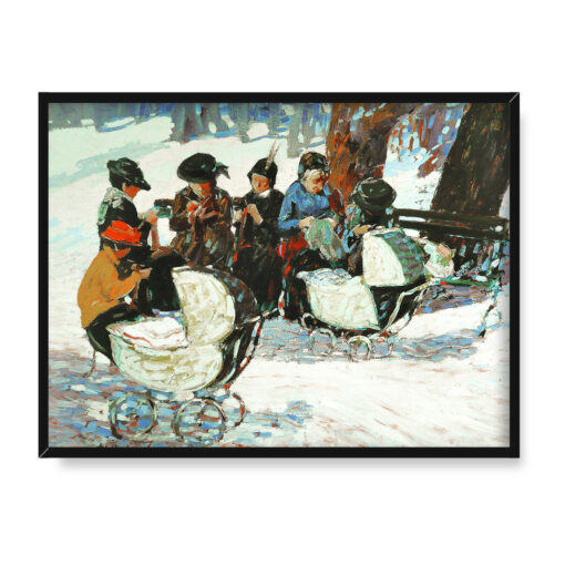 George Benjamin Luks Robótki na drutach dla żołnierzy 40x30 w RAMIE