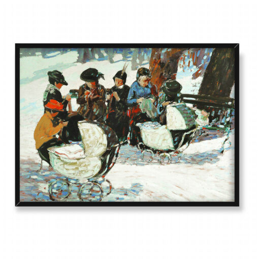 George Benjamin Luks Robótki na drutach dla żołnierzy 70x50