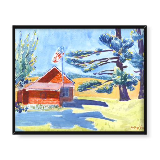 George Benjamin Luks Stara szkoła 50x40 w RAMIE