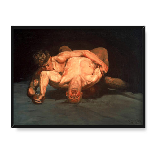 George Benjamin Luks Zapaśnicy 40x30 w RAMIE