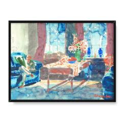 George Luks Autoportret we wnętrzu nowojorskiego apartamentu 40×30