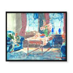 George Luks Autoportret we wnętrzu nowojorskiego apartamentu 50×40