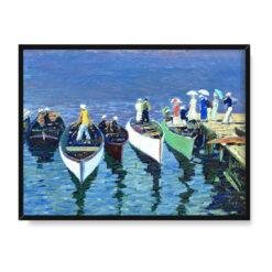 George Luks Wakacje nad rzeką Hudson 40×30