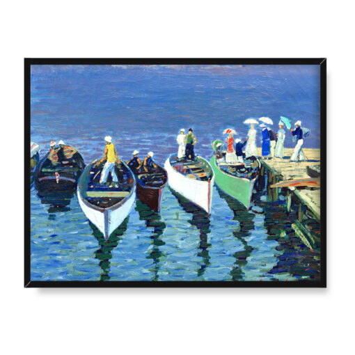George Luks Wakacje nad rzeką Hudson 40x30 w RAMIE