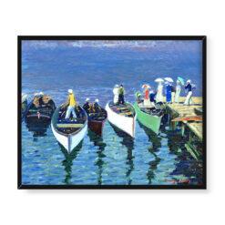 George Luks Wakacje nad rzeką Hudson 50×40