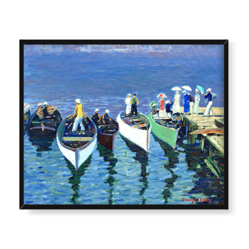 George Luks Wakacje nad rzeką Hudson 50x40 w RAMIE