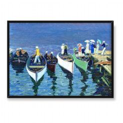 George Luks Wakacje nad rzeką Hudson 70×50