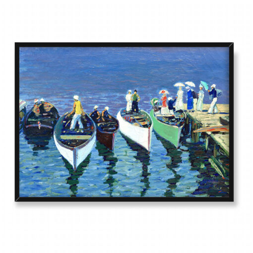 George Luks Wakacje nad rzeką Hudson 70x50