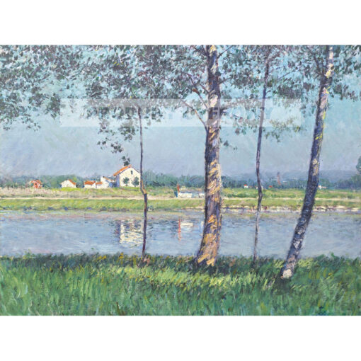 Gustave Caillebotte Brzeg Sekwany Rive de la Seine — produkt cyfrowy do pobrania