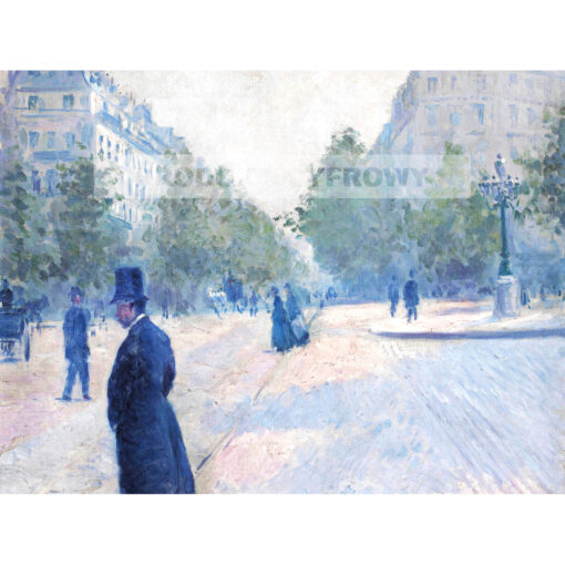 Gustave Caillebotte La place Saint Augustin temps brumeux — produkt cyfrowy do pobrania