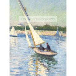 Gustave Caillebotte Żaglówki na Sekwanie Argenteuil — produkt cyfrowy do pobrania