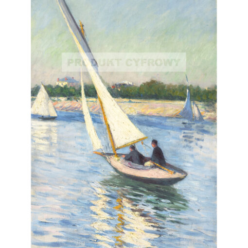 Gustave Caillebotte Żaglówki na Sekwanie Argenteuil — produkt cyfrowy do pobrania