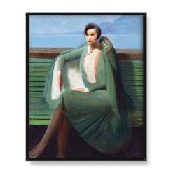 Guy Pene du Bois Dama w pelerynie 40×50