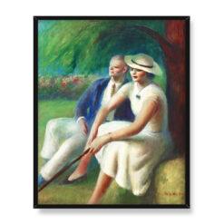 Guy Pene du Bois Niedzielni spacerowicze 40×50