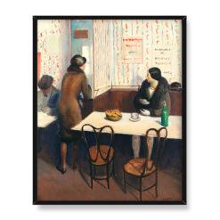 Guy Pene du Bois Poranna kawa w Paryżu 40×50