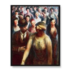 Guy Pene du Bois Rozmowa w tłumie 40×50