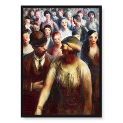 Guy Pene du Bois Rozmowa w tłumie 50×70