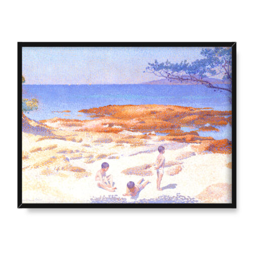 Henri Edmond Cross Plaża w Cabasson 40x30 w RAMIE