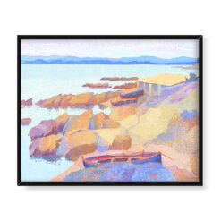 Henri Edmond Cross Wybrzeże w pobliżu Antibes 50×40 w RAMIE