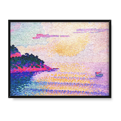 Henri Edmond Cross Zachód słońca nad morzem 40x30